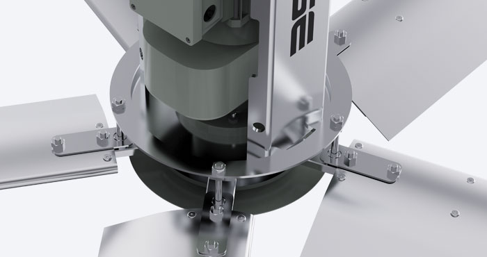 經(jīng)典系列大型工業(yè)吊扇連接結構