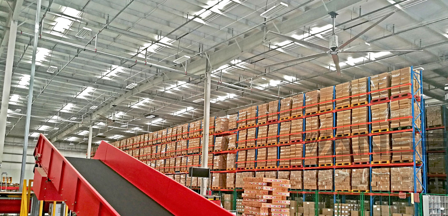 蘇州申通快遞倉庫工業(yè)大吊扇