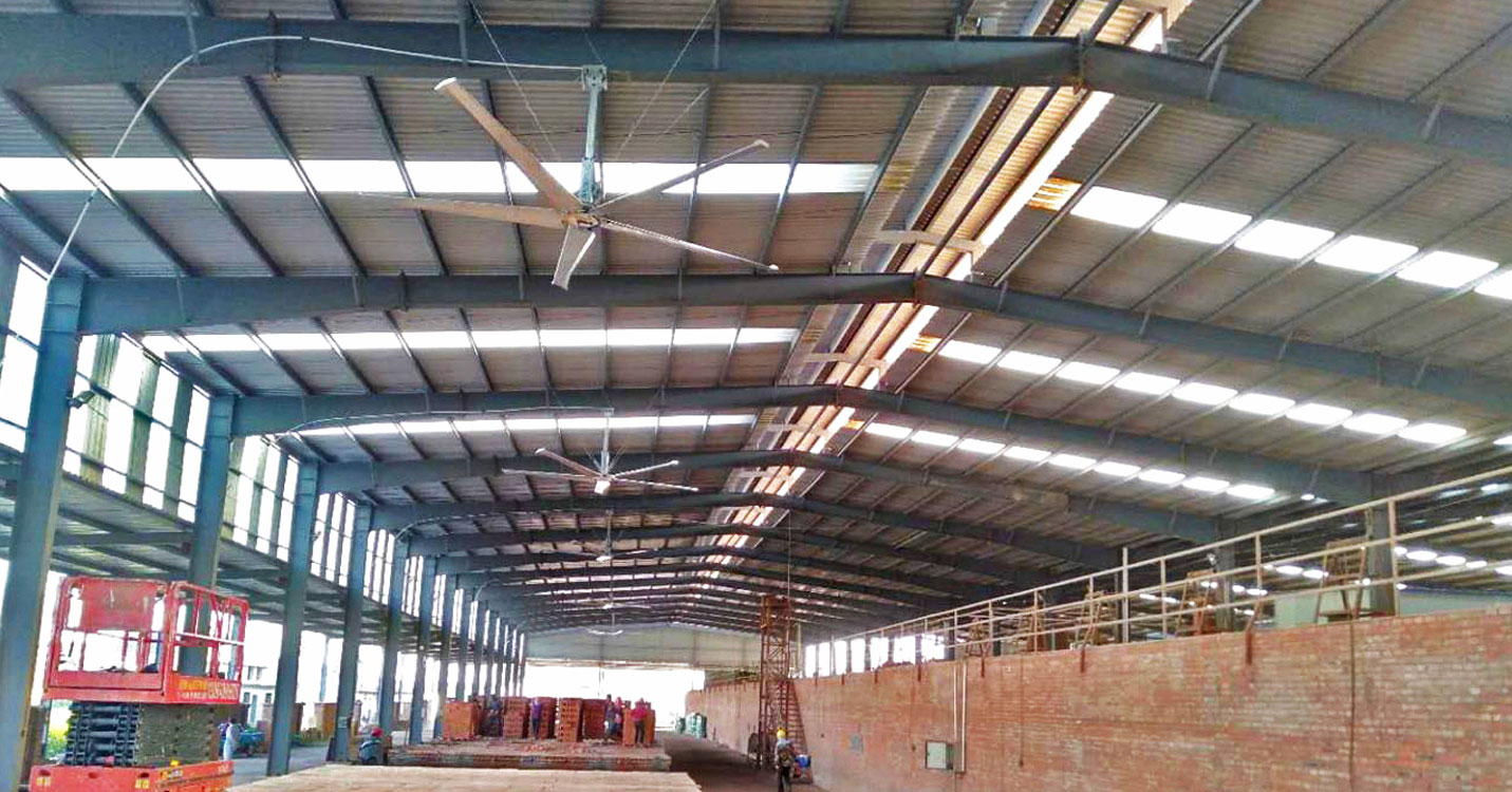 山東磚瓦生產(chǎn)廠工業(yè)大風(fēng)扇促進生產(chǎn)效率